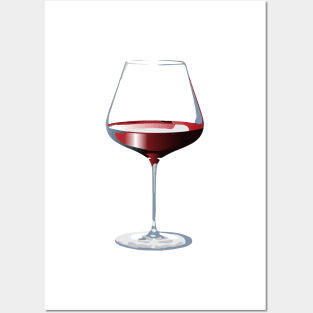 Red wine glass Posters and Art